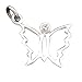 Pendant and Necklace Set - Sterling Silver Clear CZ Butterfly Pendant w/18 Silver Box Chain Necklace Included