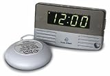 Travel Size / Bedside Sonic Boom Alarm Clock - with Bed Shaker