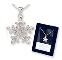 Sparking Crystal Snowflake Necklace! Holiday! Christmas! GIFT BOXED!
