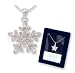 Sparking Crystal Snowflake Necklace! Holiday! Christmas! GIFT BOXED!