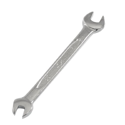 Silver Tone 5.5mm x 7mm U Shape Double Open-ended Wrench Tool