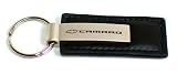 Chevrolet Camaro Black Leather Official Licensed Keychain Key Fob Ring