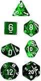 Chessex Dice: Polyhedral 7-Die Translucent Dice Set - Green
