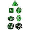 Chessex Dice: Polyhedral 7-Die Translucent Dice Set - Green