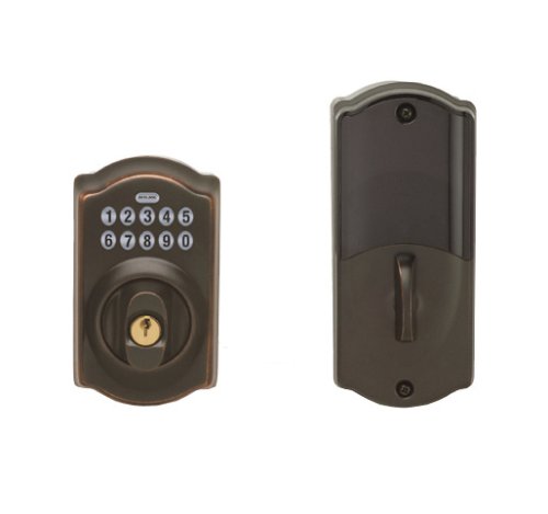 Schlage LiNK Wireless Keypad Add-on Deadbolt, Aged Bronze"