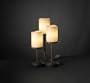 Dakota Bronze 3 Light Table Lamp Candle Shades