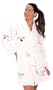 Days Of Our Lives Appliqued Bathrobe, 100% Cotton Terry Cloth, Short, White, One Size