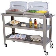 Broil King Jumbo Size Buffet Warming Cart with Rolltop Lids