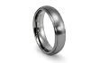 Titanium Ring Classic Dome Satin High Polish Band 6mm Titanium Ring Classic Dome Satin High Polish Band 6mm