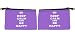 Rikki Knight Keep Calm Be Happy - Violet Color Scuba Foam Coin Purse Wallet - unisex - Affordable gift for all occassions