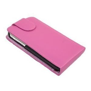 phonedirect- Unique Design PINK Premium Leather Quality Flip pouch Case cover For LG GW520 Calisto