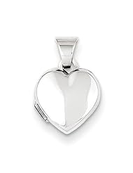 Sterling Silver Plain 10mm Heart Locket