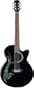 Luna Fauna Phoenix Acoustic Guitar, Black