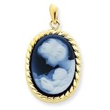 14k Yellow Gold New Arrival III Agate Cameo Pendant