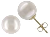 14KT 8 TO 9MM CULTURED WHITE AKOYA PEARL EARRINGS