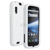 Soft Rubber Silicone Skin Cover Case - White for AT&T Motorola Atrix 4G MB8 ....