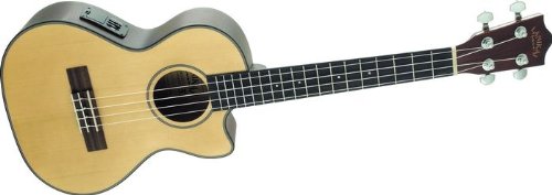 Lanikai S-TEQ Solid Spruce Series Tenor Cutaway Acoustic-Electric Ukulele Gloss Natural