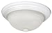 Yosemite Home Decor JK101-11WH Belen 2-Light 11-Inch Ceiling Flush Mount, White Frame