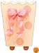 New Arrivals Scalloped Wastebasket, Pink Dot
