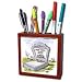 Londons Times Funny Computer Cartoons - DIED OF FATAL ERROR R.I.P. - Tile Pen Holders-5 inch tile pen holder