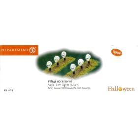 Department 56 Skull Lawn Lights (Set of 2) Halloween Village