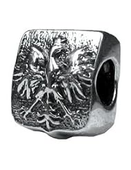 Genuine Zable (TM) Product. 925 Sterling Silver Polish National Emblem Bead Charm. 100% Satisfaction Guaranteed.