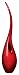 Tall Red Lacquer Flame Vase