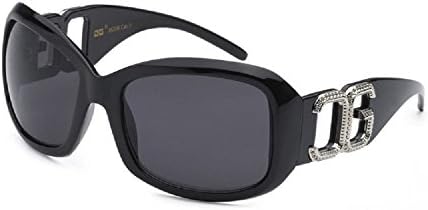 CG Eyewear Women's Oversized Oval Designer Eyewear - Black/Smoke