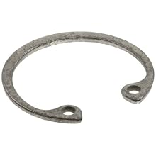 Internal Retaining Ring, Steel, Zinc Plated, Inch, .042" Thick, Pack of 25