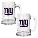 New York Giants 2pc 15oz Glass Tankard Set- Primary Logo NFL Football