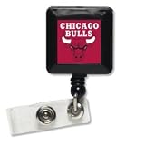 Chicago Bulls Official Retractable Badge Holder Keychain
