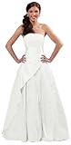 Brautkleid "Hollywood" mit Perlen und Spitze, Cremeweiß