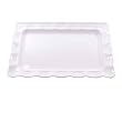 White Melamin Rectagular Plate with Curve Edge.