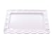 White Melamin Rectagular Plate with Curve Edge.