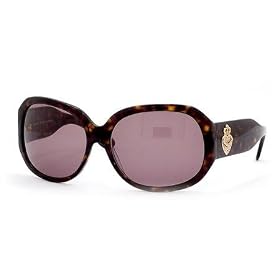 Juicy Couture G S Sunglasses, Dark Tortoise Frame  Brown Lenses  Crystals-Rhinestones