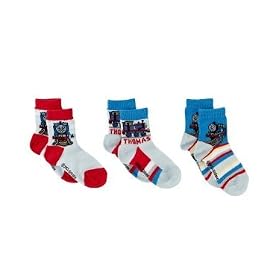 �����񂵂�g�[�}�X :: 3 Pack Thomas the Tank Engine Socks �����񂵂�g�[�}�X �C��/�\�b�N�X 3�_�Z�b�g