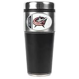 NHL Columbus Blue Jackets 16oz Travel Tumbler with Black Sleeve