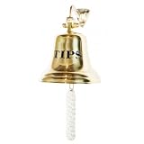Large Solid Brass TIPS Bell ~ Bartenders Bell