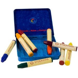 Stockmar Stick Crayons - 8 Asst Waldorf Colors in a Tin