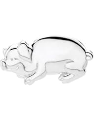 Sterling Silver 17.25X29.25 mm Bonnie The Pig Brooch