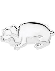 Clevereves Sterling Silver 17.25X29.25 mm Bonnie The Pig Brooch