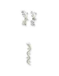 Sterling Silver CZ Earrings & Pendant Set