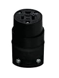 Plugs & Connectors: Leviton 000-515CR-000 15 Amp Rubber Grounding Plug, Black