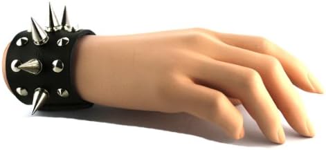 Spiky Leather Belt Snap bracelet