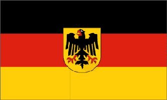 Old Germany Flag with 5 Feet