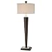 Brushed Steel Buffet Lamp in Espresso (Set of 2)