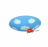 Philips 30110/55/48 KidsPlace Sky Flushmount Ceiling Light with an Airplane, Multi-colored