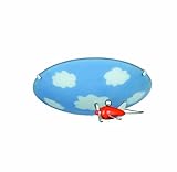 Philips 30110/55/48 KidsPlace Sky Flushmount Ceiling Light with an Airplane, Multi-colored