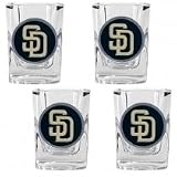 San Diego Padres MLB 4pc Square Shot Glass Set