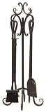 Panacea 5-Piece Scroll Top Fireplace Tool Set